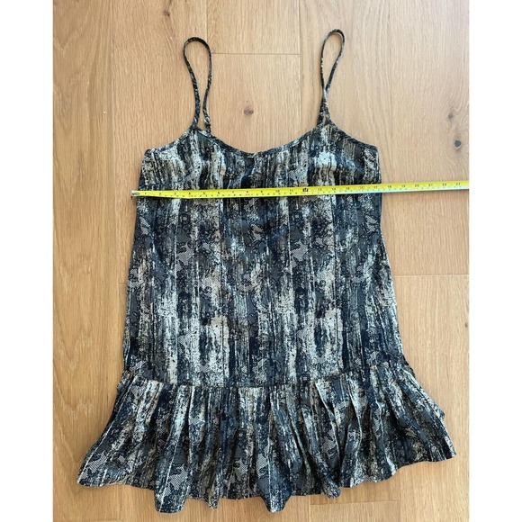 Urban Outfitters Camille Black & Tan Mini Dress Tunic Size M - Picture 9 of 10